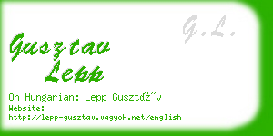 gusztav lepp business card